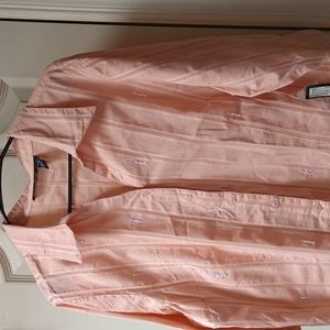 Women's Plus Size (1X) Blouse-Peach w/Sequins